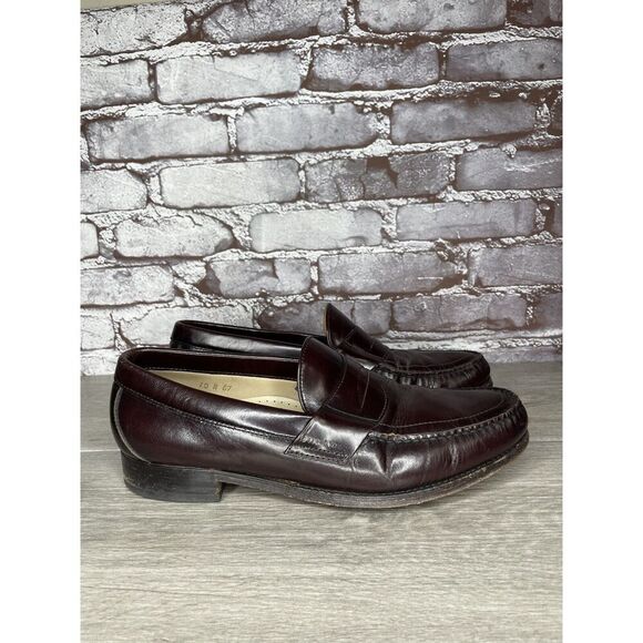 SAS Classics Burgundy Brown Handsewn Leather Penny Loafers Shoes Men 10N US/43EU - Picture 13 of 16